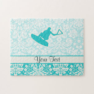 Teal Wakeboarder Jigsaw Puzzle