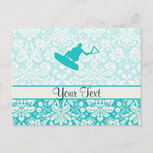 Teal Wakeboarder Postcard