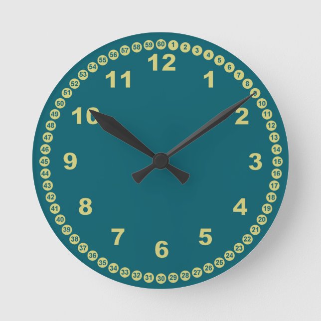 Teal Wall Clock (Front)
