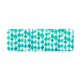 Teal Watercolor Ikat Pattern