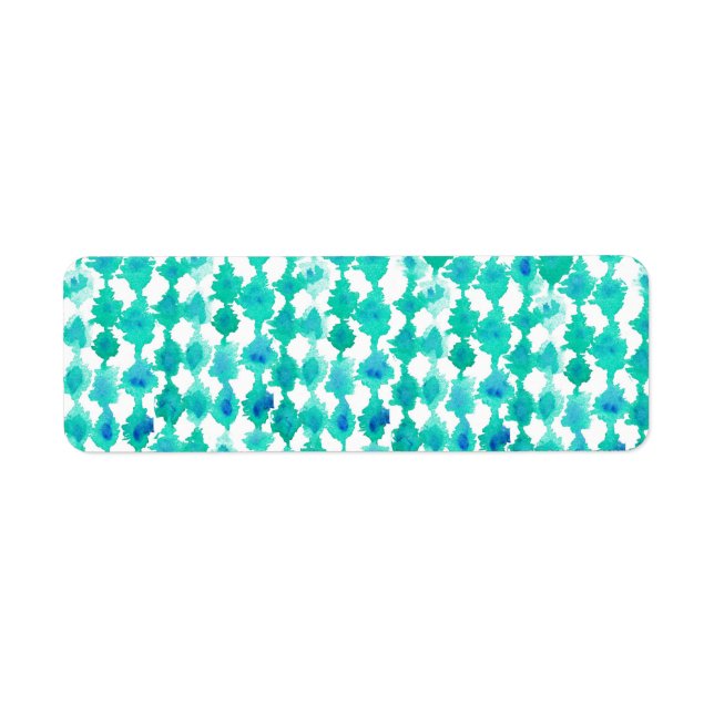 Teal Watercolor Ikat Pattern (Front)