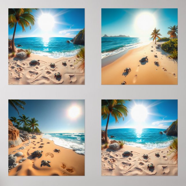 Teal Watercolor Sea Turtle Coastal Zen (Front)