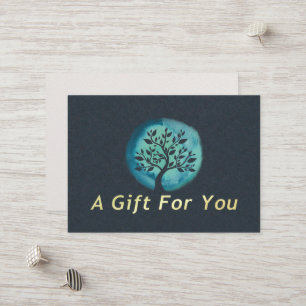 Teal Watercolor YOGA Instructor Gift Certificate