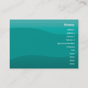 Teal Wave - Skinny Business Card