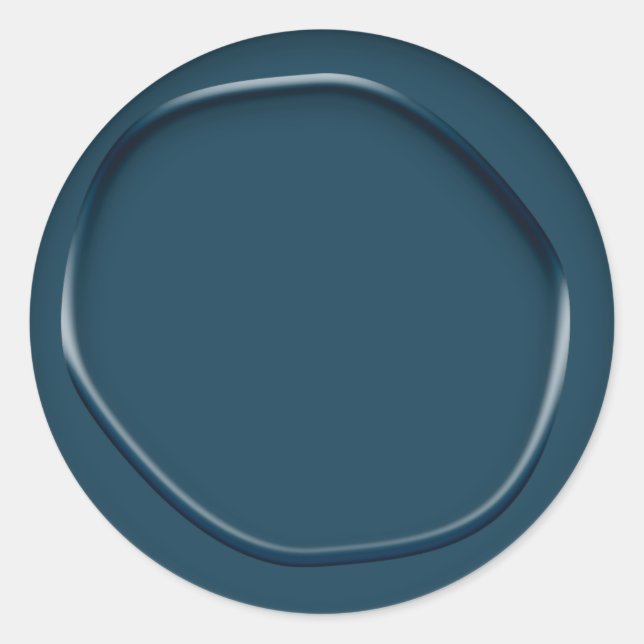 Teal Wax-Look Sticker Envelope Seal (Front)