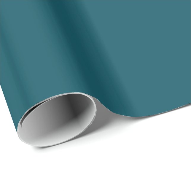 TEAL WE MEET AGAIN (solid colour) ~ Wrapping Paper (Roll Corner)