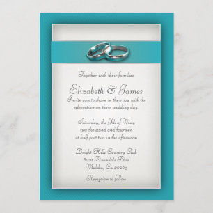 Teal Wedding Invitations