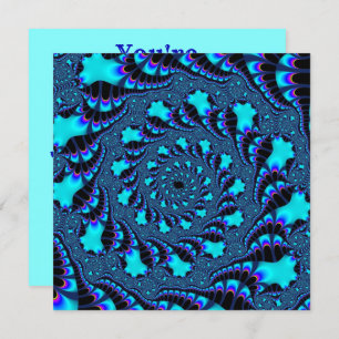 Teal Whirlpool Spiral Invitation