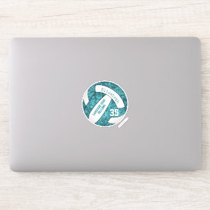 teal white girly volleyball team colours