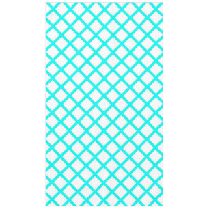 Teal White Harlequin Diamond Stripes Pattern Tablecloth