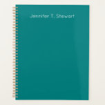 Teal & White Professional Elegant Simple Planner<br><div class="desc">Represent yourself with this modern,  elegant design. This template can be customized to meet all professional occupations.</div>