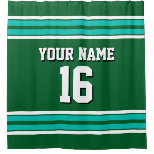 Teal White Stripes Sports Jersey