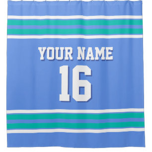 Teal White Stripes Sports Jersey