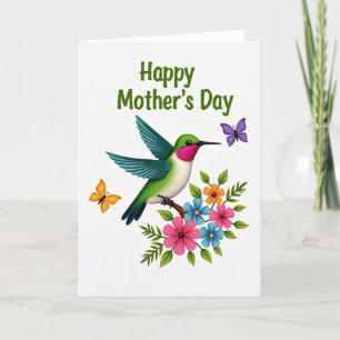 Teal Wings Mothers Day Card