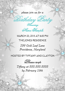 winter birthday invitations announcements zazzle ca