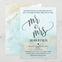 Teal with Gold Before I do Mr & Mrs Couples Shower