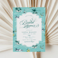 Teal Yellow Tropical Island Bridal Shower