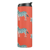 Teal Zebra Stripes Animal Print