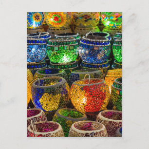 Tealights on a bazaar in Istanbul (Turkey) Postcard