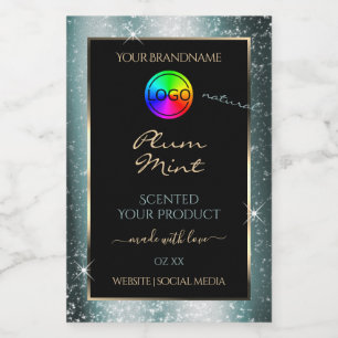 Tealish Metal Glitter Frame Product Label and Logo