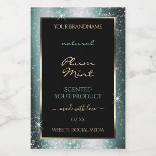 Tealish Metal Sparkle Glitter Frame Product Label