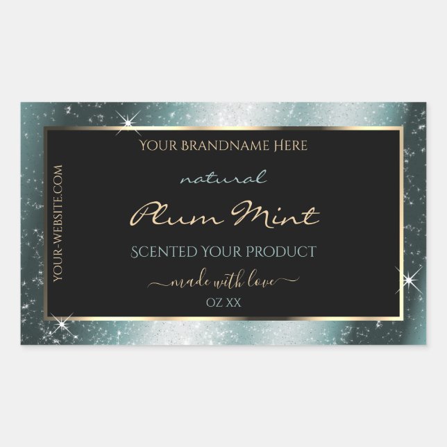 Tealish Metal Sparkle Glitter Frame Product Label (Front)