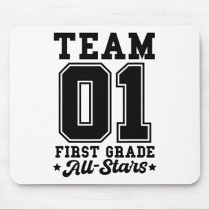 Team 1st Grade All-stars Back To School Sports Jer Mouse Pad