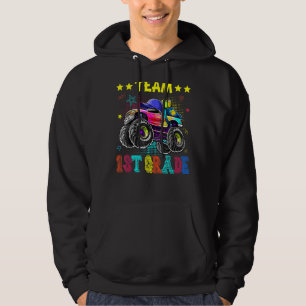 Team 1st Grade Monster Truck Back To School Studen Hoodie