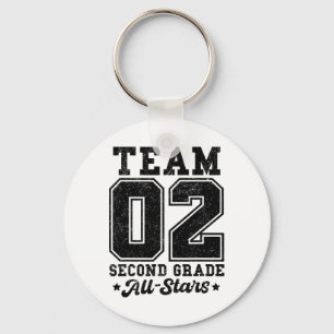 Team 2nd Grade All-stars Back To School Sports Jer Keychain