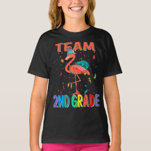 Team 2nd Grade Flamingo Back To School T-Shirt