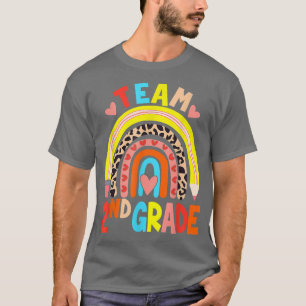 Team 2nd Grade Rainbow Leopard Back To School Teac T-Shirt
