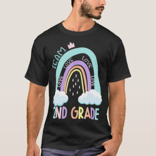 Team 2nd Grade Second Grade Rainbow Girls Boys Tea T-Shirt