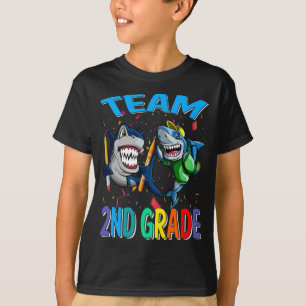 Team 2nd Grade Shark Back To School T-Shirt