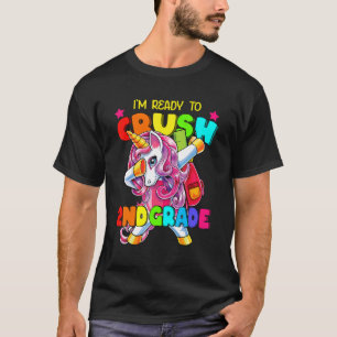 Team 2nd Grade Squad Dabbing Unicorn Girls Back To T-Shirt
