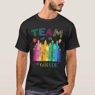 Team 2Nd Grade Teacher Kids Motivational Back To S T-Shirt