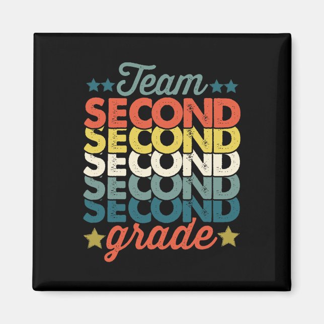 Team 2nd Second Grade Back To School Teacher Kids  Magnet (Front)