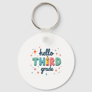 Team 3rd Grade Back To School Year Apparel  Keychain