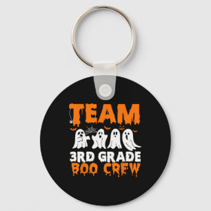 Team 3rd Grade Boo Crew Halloween Ghost Keychain