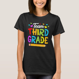 Team 3rd Grade Cute Students Kids Teacher Squad T-Shirt