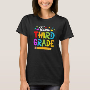 Team 3rd Grade Cute Students Kids Teacher Squad T-Shirt