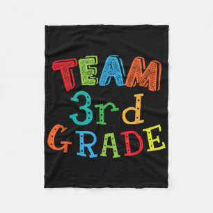 Team 3rd Grade - Third Grade Kids &amp; Teacher Ba Fleece Blanket