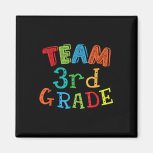 Team 3rd Grade - Third Grade Kids &amp; Teacher Ba Magnet