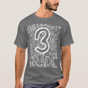Team 3rd Grade Typography Teacher Back To School T T-Shirt