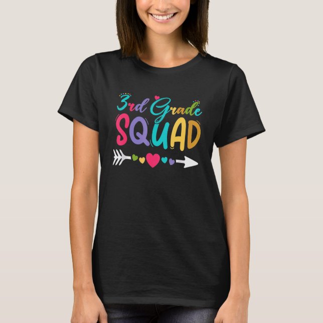 Team 3rd Third Grade  Teacher Back To School T-Shirt (Front)