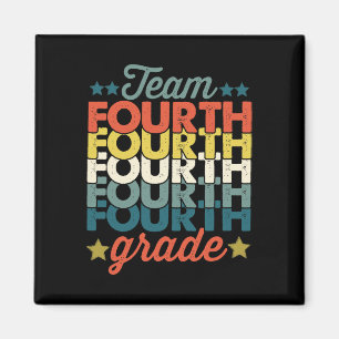 Team 4th Fourth Grade Back To School Teacher Kids Magnet