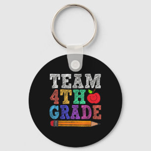 Team 4th Fourth Grade Teacher Funny Back To School Keychain