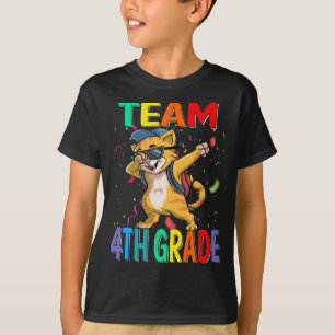 Team 4th Grade Cat Back To School T-Shirt