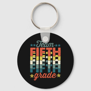 Team 5th Fifth Grade Back To School Teacher Kids  Keychain