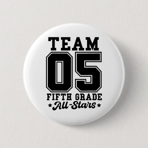 Team 5th Grade All-stars Back To School Sports Jer 2 Inch Round Button