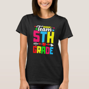 Team 5th Grade Back To School First Day Kids Boys  T-Shirt